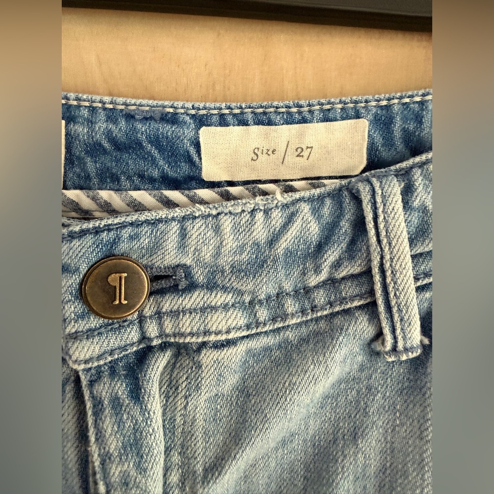 Pilcro and the Letterpress (Anthropologie) Light Bleach Tie Dye Wide Leg Jeans - Picture 11 of 16